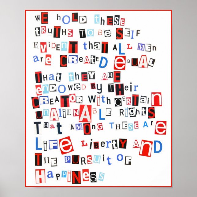 Póster Sostenemos estas verdades... (Frente)