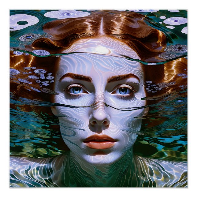 Póster "Sostengo Mi Respiración" - Mujeres En Agua (Anverso)