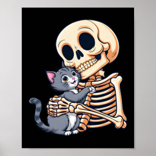 Póster Sostengo Un Gato Cute De Gato Halloween Disstume C