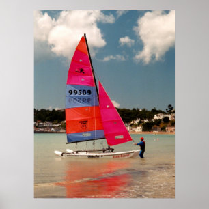 Póster Sosteniendo el Hobie constante