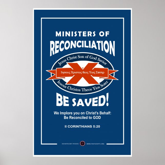 Póster Soteriología - Ministros de Reconciliación (Frente)