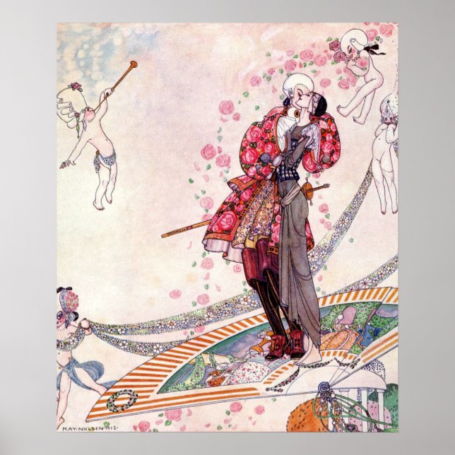 Póster Souci en el ventilador de Kay Nielsen (Frente)