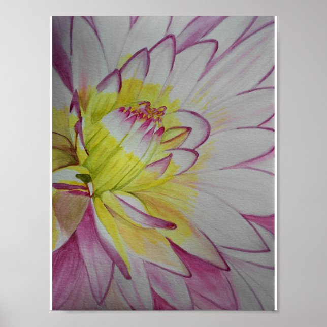 Póster Soul Food Dahlia Watercolor (Frente)