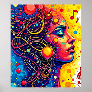 Póster Soul musical colorido