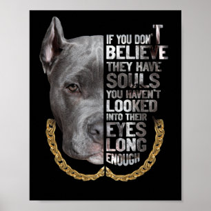 Póster Soul Pitbull Me Encanta Pitbull Dog Lover