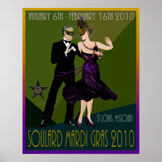 Póster Soulard Mardi Gras 2010