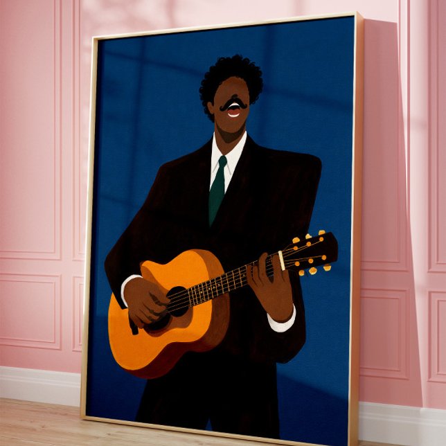 Póster Soulful Guitar Player Wall Art Print | Modern Folk (Subido por el creador)