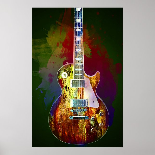 Póster Sounds of music. Colorful guitar (Frente)