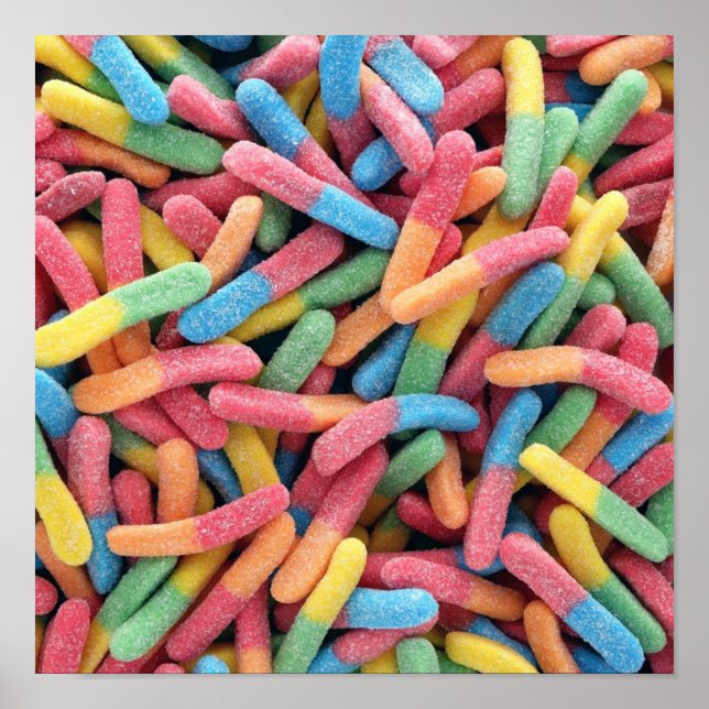 Póster Sour Gummy Worms (Frente)