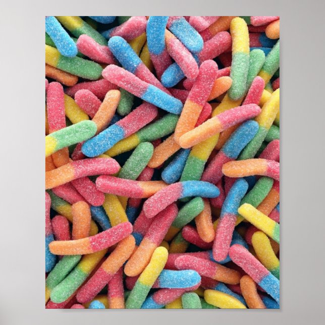 Póster Sour Gummy Worms (Frente)