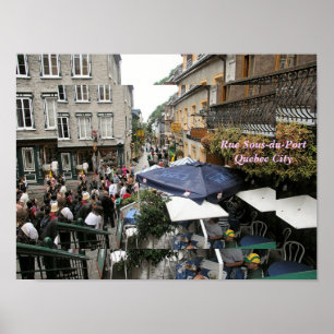 Póster Sous-du-Fuerte de la ruda - la ciudad de Quebec