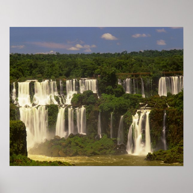 Póster South America, Argentina, Brazil, Igwacu Falls, (Frente)