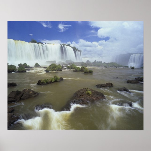 Póster South America, Brazil, Igwacu Falls. Towering (Frente)