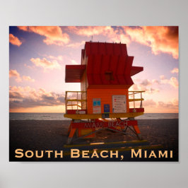 Póster South Beach, Miami Lifeguard Stand (Ocean Rescue)