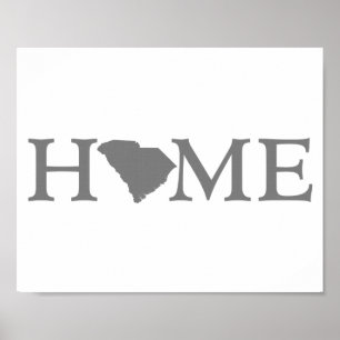 Póster South Carolina Home State Word Art