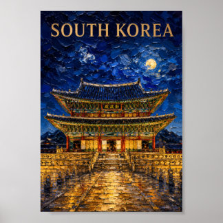Póster South Korea: Mystic Night Seoul Art Souvenir