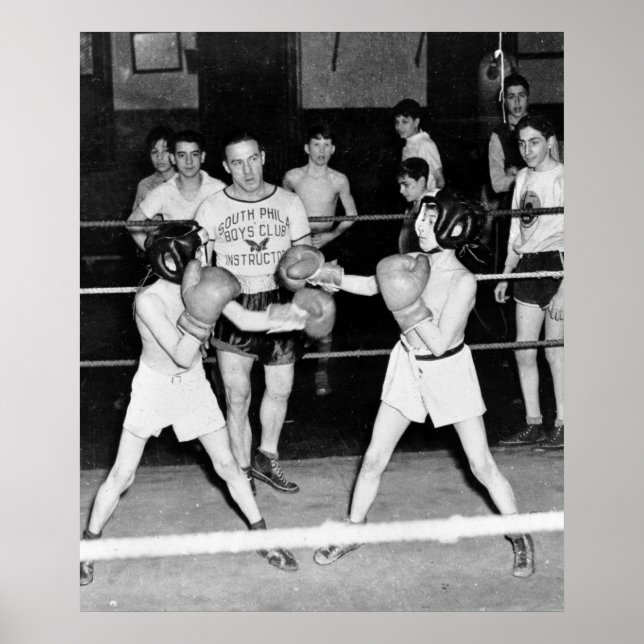 Póster South Philly Boys Club Boxing, 1940s (Frente)