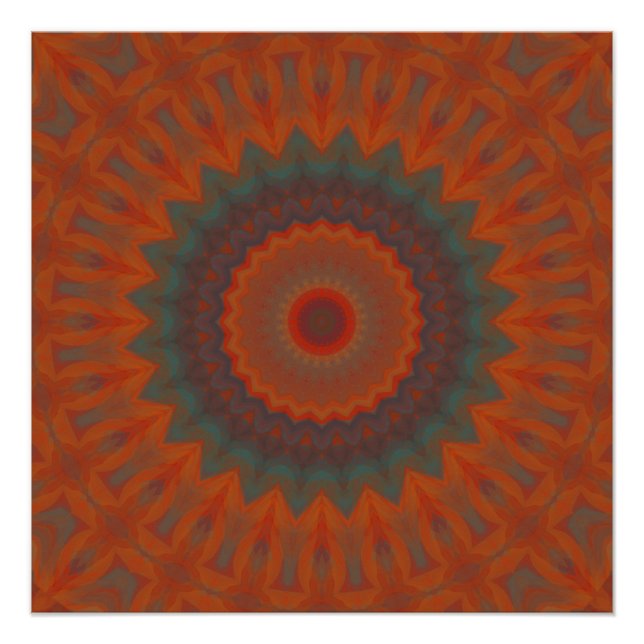 Póster South West Flower Mandala (Anverso)