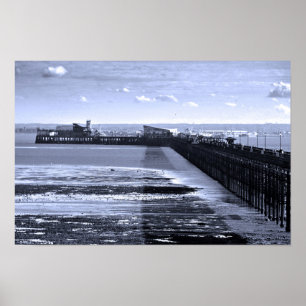 Póster Southend en Sea Pier Beach Essex Inglaterra