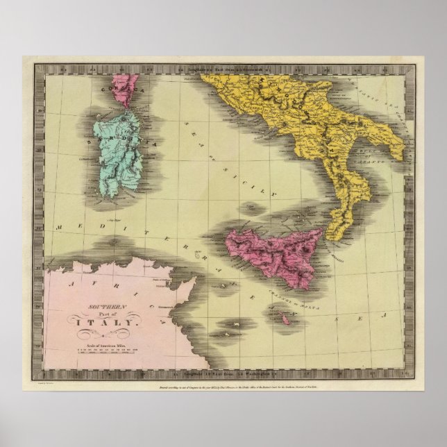 Póster Southern Part of Italy (Frente)