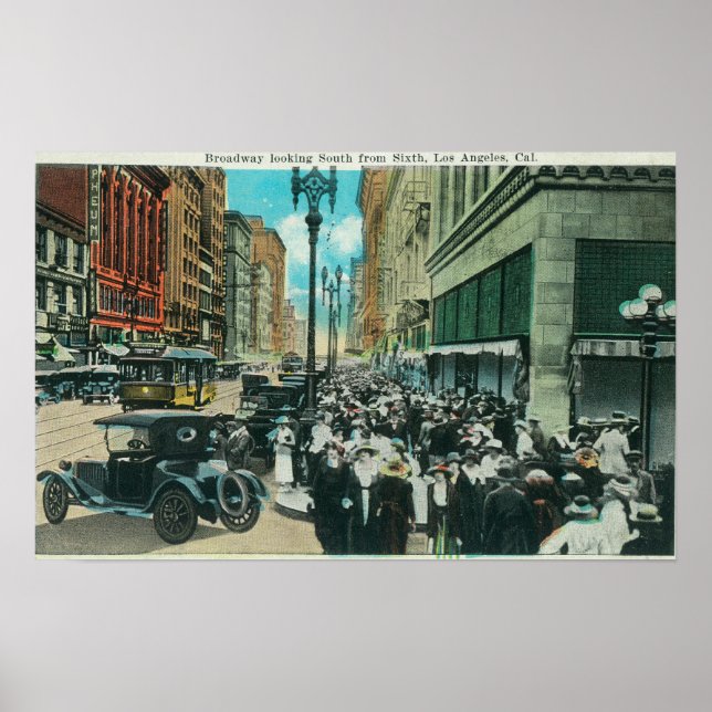 Póster Southern View of Broadway from 6th Street (Frente)
