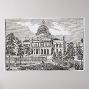 Póster Southern view of the State House in Boston