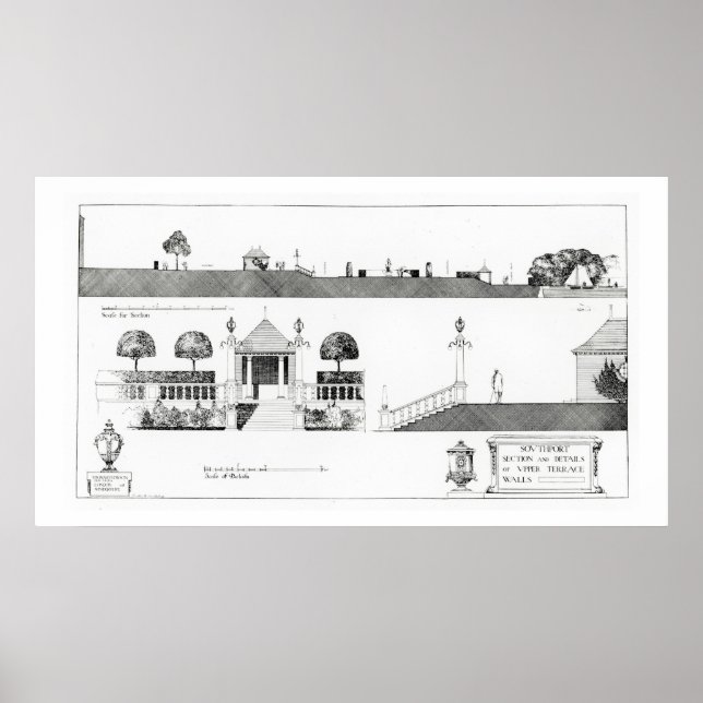 Póster Southport: Sección y detalles de la terraza superi (Frente)