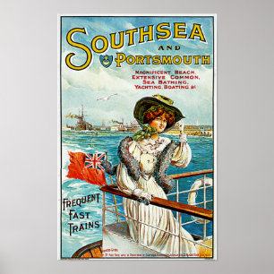 Póster Southsea y Portsmouth