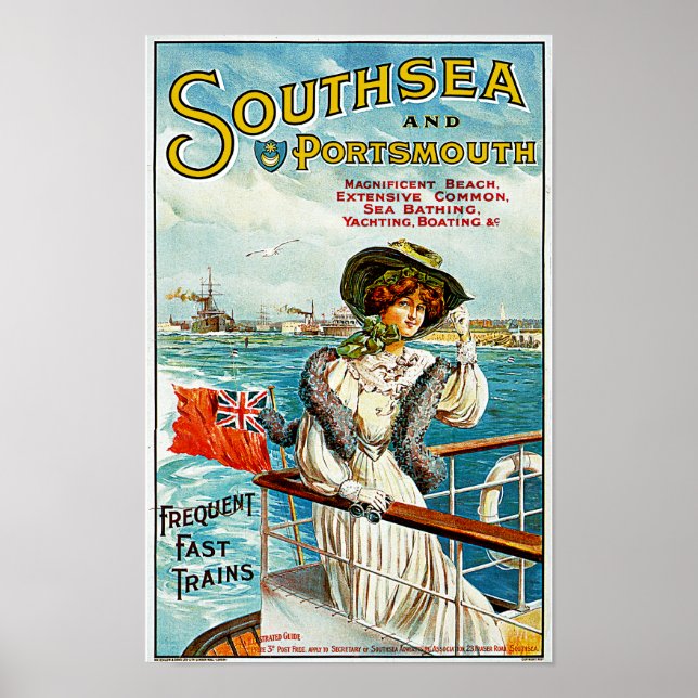Póster Southsea y Portsmouth (Frente)