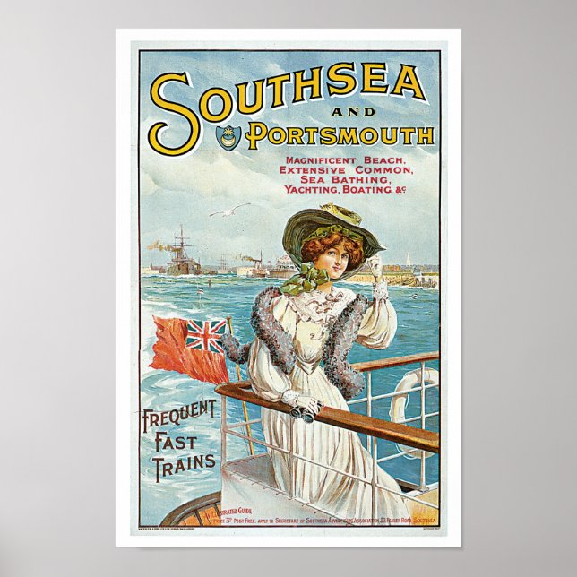 Póster Southsea y Portsmouth (Frente)