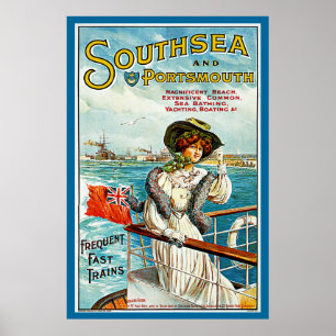 Póster Southsea y Portsmouth