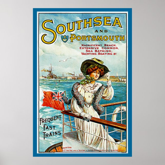 Póster Southsea y Portsmouth (Frente)
