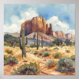 Póster Southwest Desert Canyon Landscape