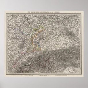 Póster Southwestern Germany and Switzerland