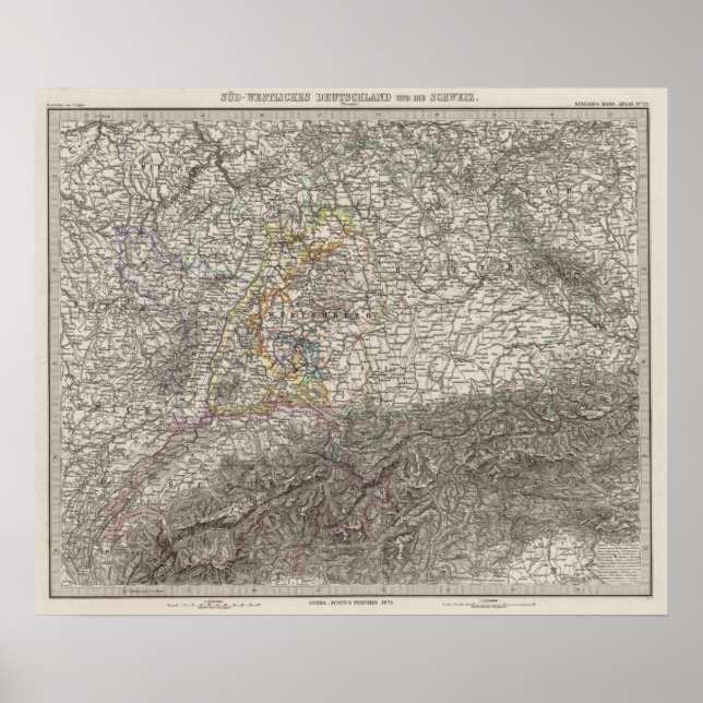 Póster Southwestern Germany and Switzerland (Frente)