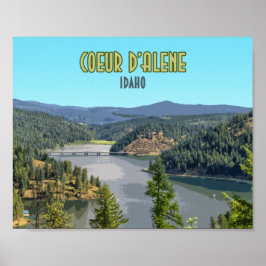 Póster Souvenir Coeur d'Alene Idaho