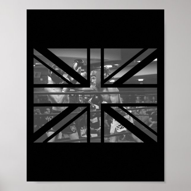Póster Souvenir de Londres British Flag Boxing Match Funk (Frente)