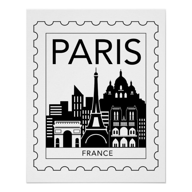 Póster souvenir de París (Anverso)