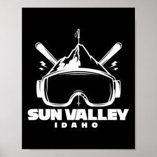 Póster Souvenir de Sun Valley Idaho Esquí Snowboard
