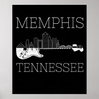 Póster Souvenir Memphis Guitar Music Tennessee Memphis
