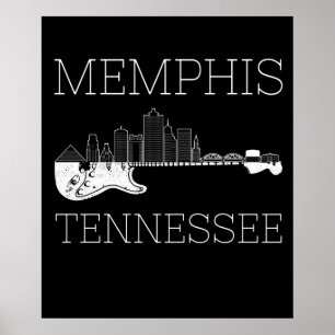 Póster Souvenir Memphis Guitar Music Tennessee Memphis