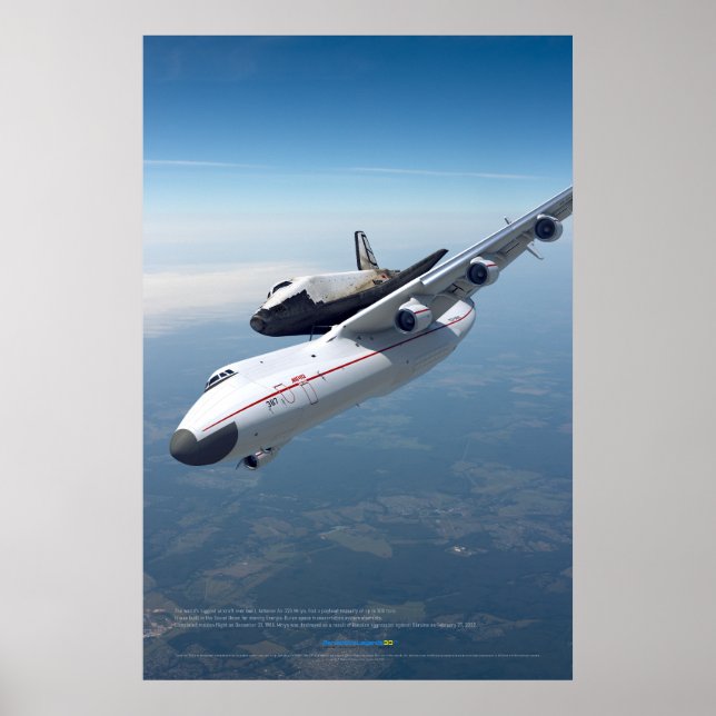 Póster Soviet Aviation: An-225 and Buran Poster (Frente)