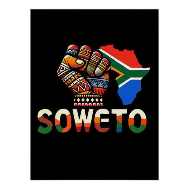 Póster Soweto, Sudáfrica (Anverso)