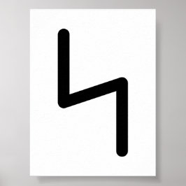 Póster SOWILO Runas Nórdica (Sol, Éxito) | Futhark Antigu