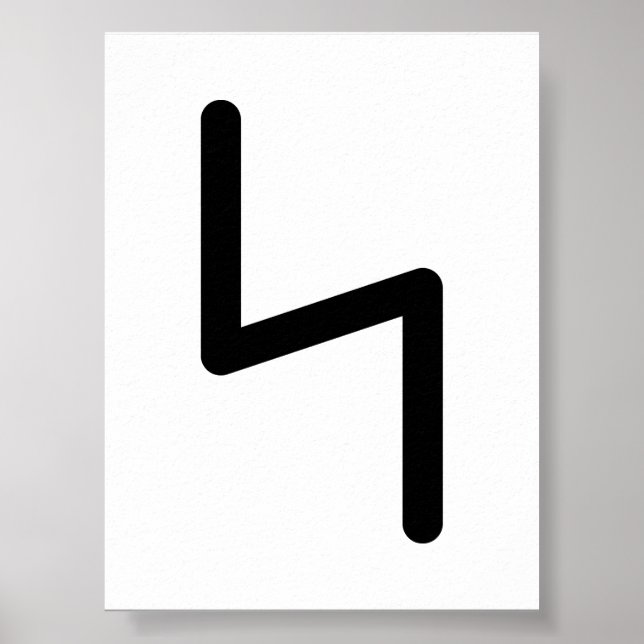 Póster SOWILO Runas Nórdica (Sol, Éxito) | Futhark Antigu (Frente)