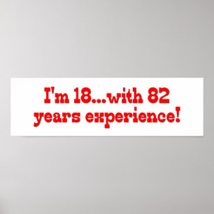 Póster Soy 18 con 82 años de experiencia