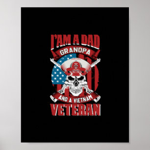 Póster soy abuelo de papá y veterano de vietnam