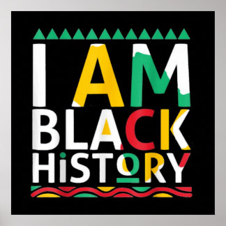 Póster Soy afroamericano de historia negra