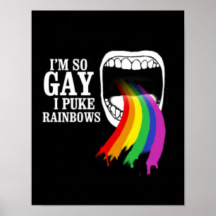Póster Soy así que gay, puke los arco iris