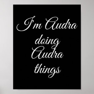 Póster Soy Audra Haciendo Audra Things Funny Birthday Nam
